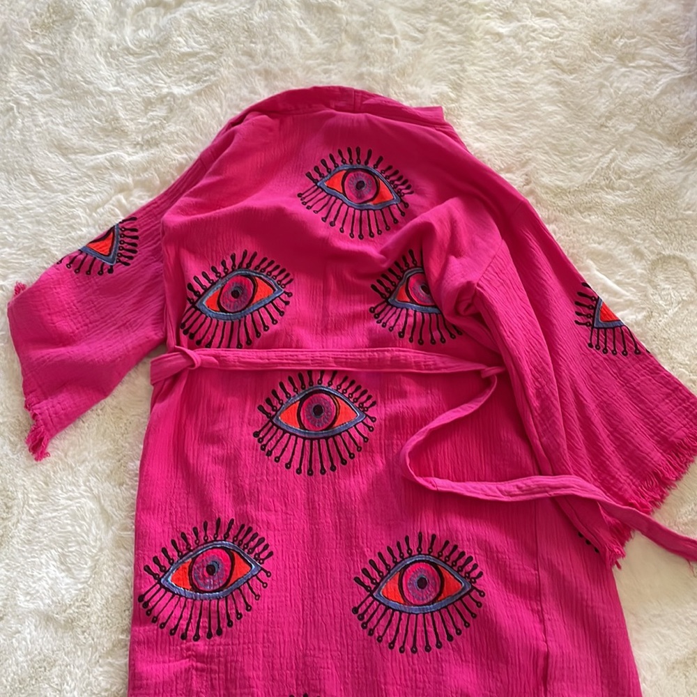 Turkish Cotton Robe OS New WO Tags - Picture 7 of 8